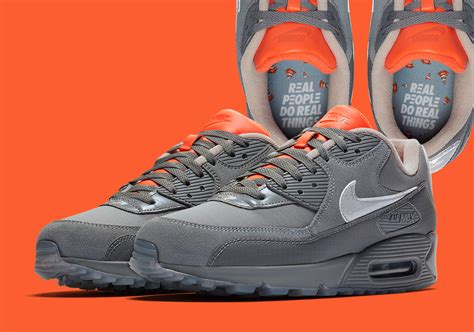 nike grey with orange swoosh